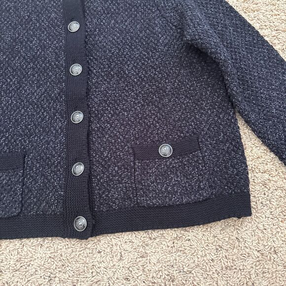 Torrid Button up Cardigan Sweater Womens Size 0X Deep Black Preppy NWT NEW - Picture 4 of 9